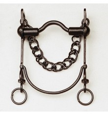 Bocado vaquero pavonado con limoncillos, embocadura suave 