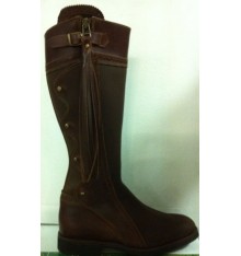 Botas de montería con cremallera y botones 